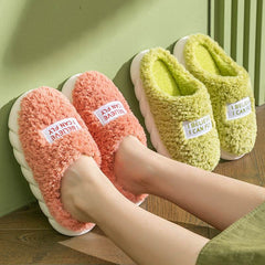 Warm Plush Slippers Home Shoes For Women Couple Winter Slippers - ProTrendyz