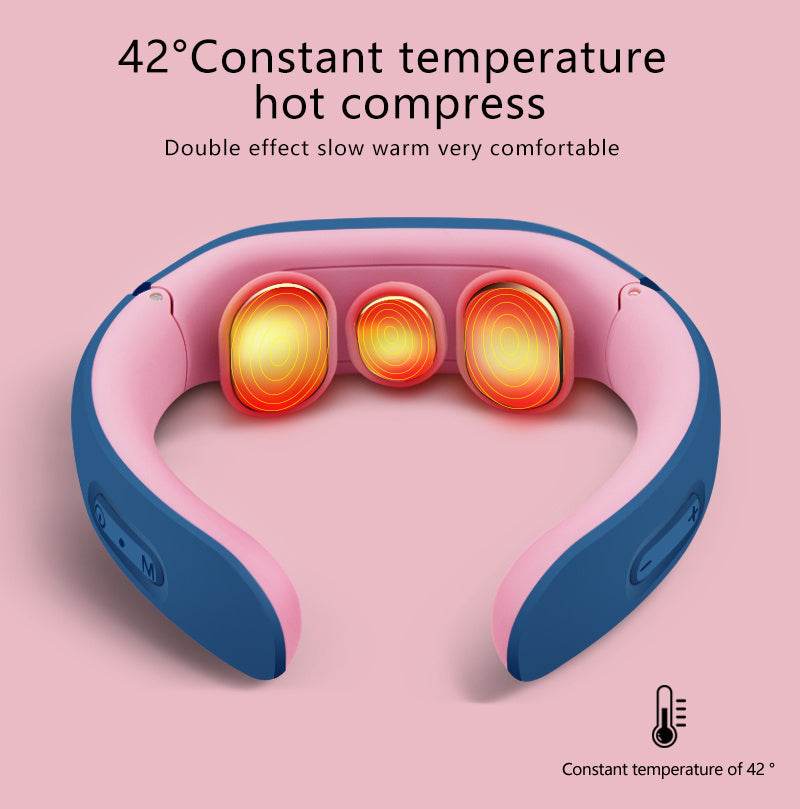 Neck Massager Shoulder Electric Pulse Cervical Traction Collar Therapy Deep Tissue Pain Relieve Stimulator Health Care Massage - ProTrendyz