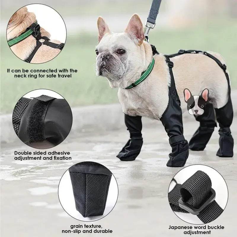 Waterproof Dog Shoes Adjustable Dog Boots Pet Breathbale Shoes For Outdoor Walking Soft French Dog Shoes Pets Paws Protector Pet Products - ProTrendyz