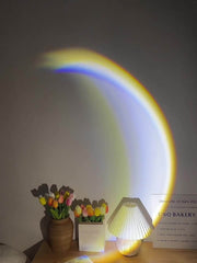 INS USB Moon Lamp LED Rainbow Neon Night Sunset Light Projector Photography Wall Atmosphere Lighting For Bedroom Home Decor - ProTrendyz