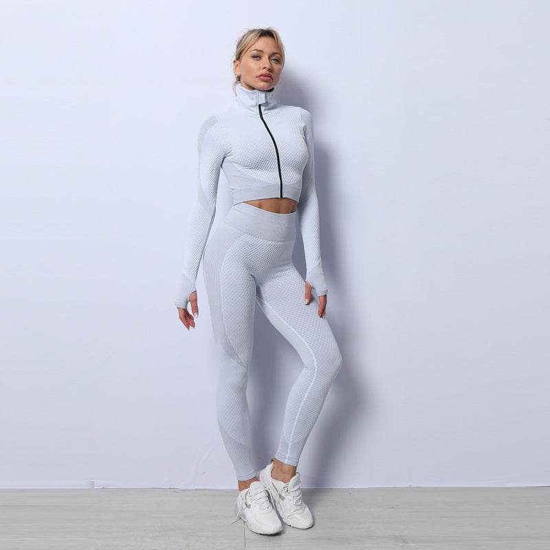 3PCS Yoga Set Seamless Sport Set Women Gym Clothing Leggings Women Crop Top Sports Bra Women Fitness Gym Set Womens Outfits Tracksuit - ProTrendyz