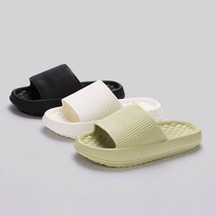 Summer EVA Slippers Solid Color Rhombus Stripe Anti-slip Slippers New Women's Home Shoes - ProTrendyz