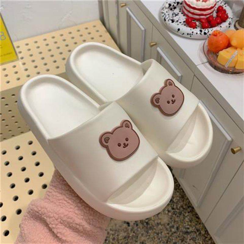 W Bear Slippers Female Home Non-slip Bathing Indoor And Outdoor Wear Soft Bottom Comfortable Sandals Male - ProTrendyz