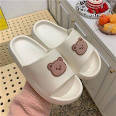 W Bear Slippers Female Home Non-slip Bathing Indoor And Outdoor Wear Soft Bottom Comfortable Sandals Male - ProTrendyz