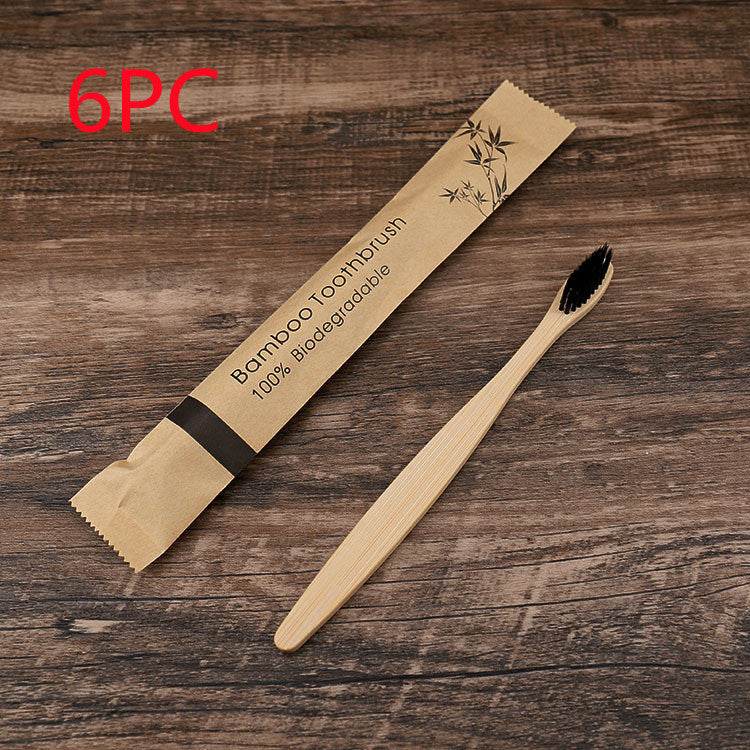 10Pcs Colorful Toothbrush Natural Bamboo Tooth Brush Set Soft Bristle Charcoal Teeth Eco Bamboo Toothbrushes Dental Oral Care - ProTrendyz