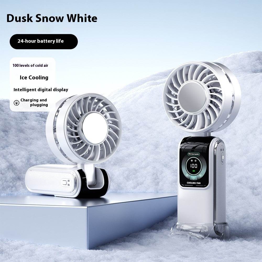 Creative Digital Display Refrigeration Ice Compress Turbine High-speed Handheld Fan - ProTrendyz