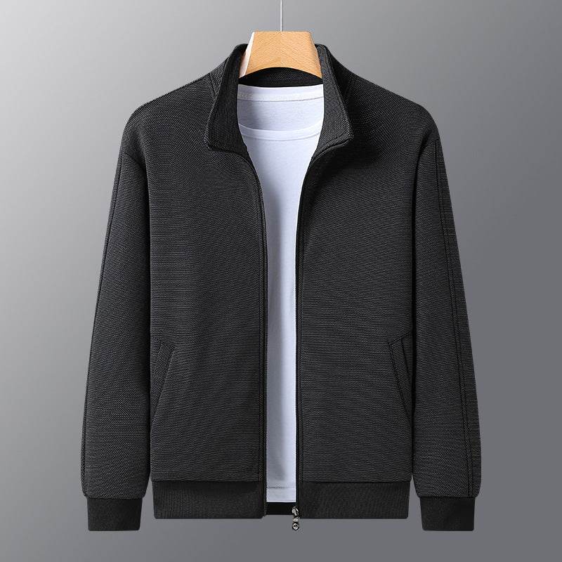 Dad Wears A Jacket With A Stand-up Collar And A Casual Jacket - ProTrendyz