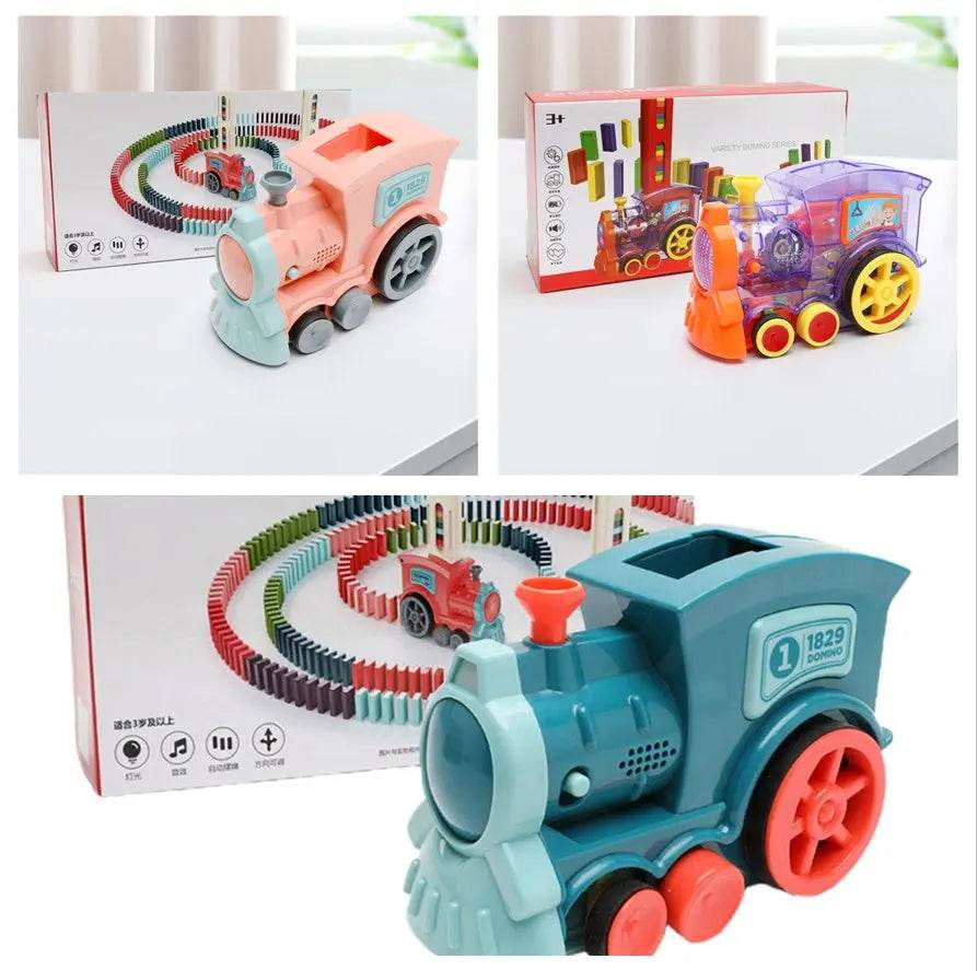 Domino Train Toys Baby Toys Car Puzzle Automatic Release Licensing Electric Building Blocks Train Toy - ProTrendyz