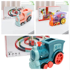 Domino Train Toys Baby Toys Car Puzzle Automatic Release Licensing Electric Building Blocks Train Toy - ProTrendyz
