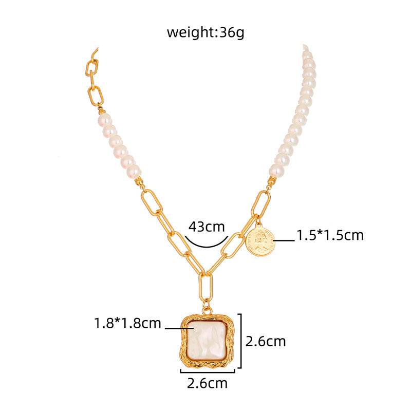 Faux Baroque Pearl Necklace - ProTrendyz