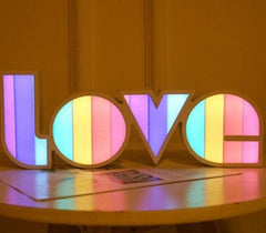 Valentines Day Decor LED LOVE Light Valentines Day Gift For Girlfriend Bithday Wedding Party Decoration Romantic Wedding Decor - ProTrendyz