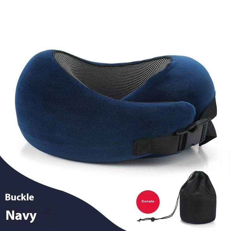 Soft Memory Foam Travel Neck Pillow U Shape Adjustable Support Comfortably Sleeping On Plane Car Office Noon Break - ProTrendyz