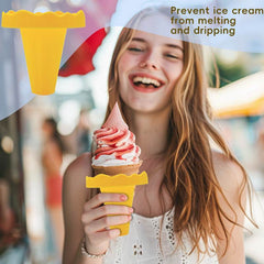 Ice Cream Ice-cream Cone Bracket Leak Proof Lid - ProTrendyz