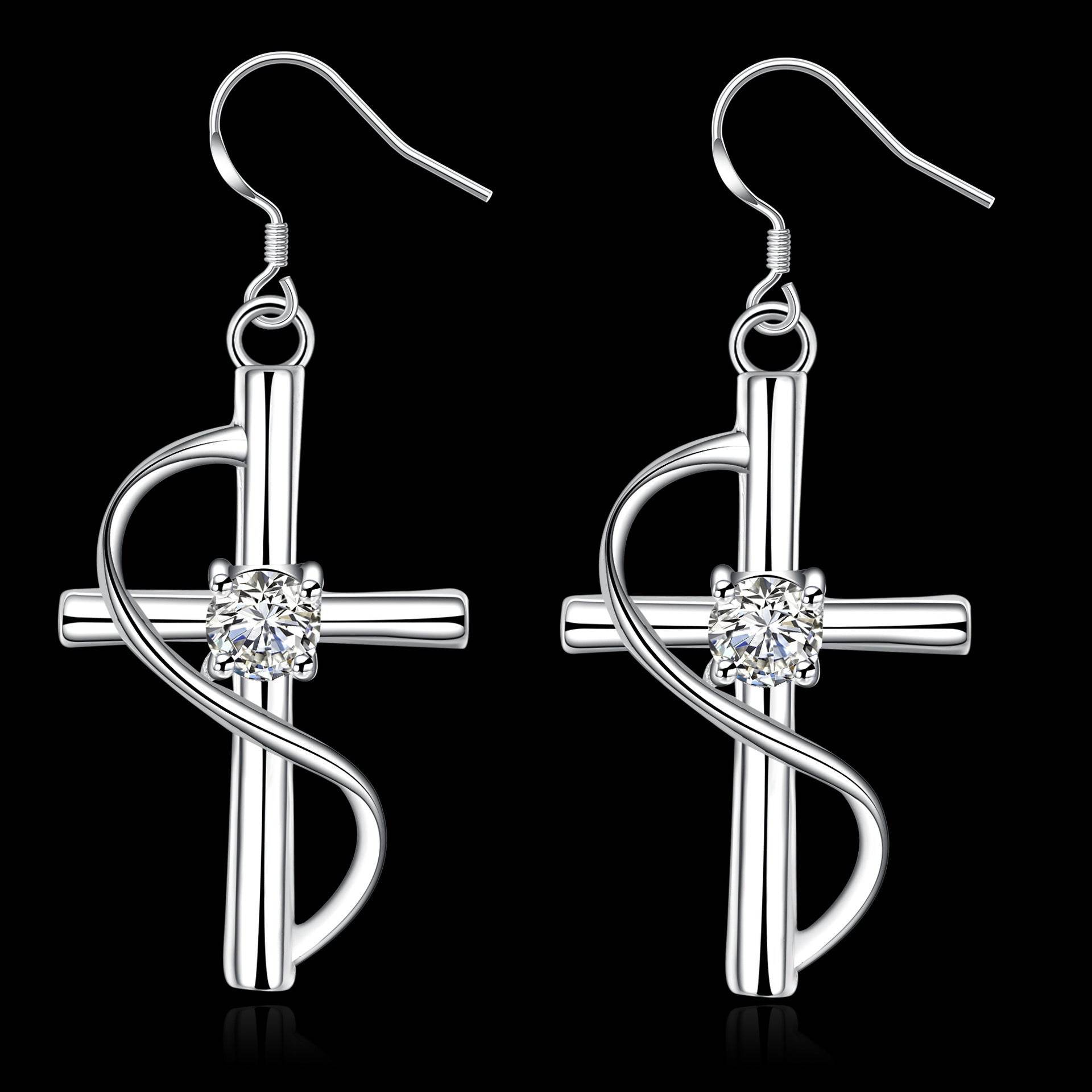 New Cross-border Popular Elongated Cross Earrings - ProTrendyz