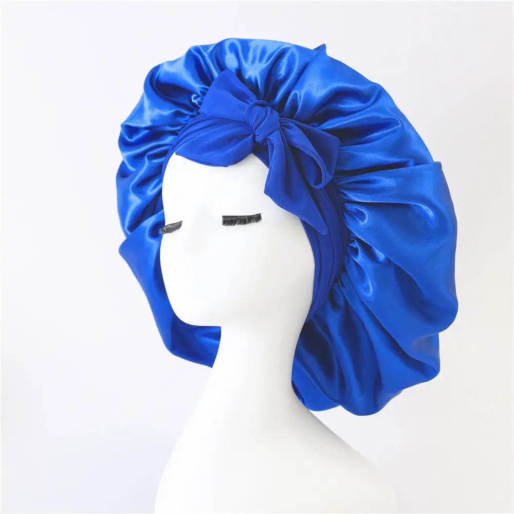 New Silk Bonnet For Sleeping Women Satin Bonnet Hair Bonnet Night Sleep Cap Scarf Wrap For Curly Hair With Tie Band For Curly Hair - ProTrendyz