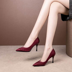 Pointed Shallow Mouth Single Shoes Women Stiletto Fashion Shoes Women - ProTrendyz