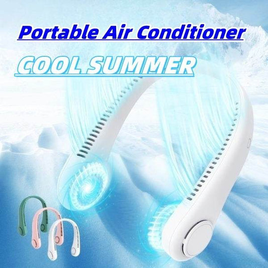 Rechargeable Neck Fan Hands Free USB Mini Fan Traveling Outdoor Sports Fans Portable Lazy Bladeless Hanging Neck Fan - ProTrendyz