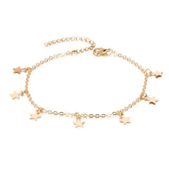 Double-layered anklet Retro beach ball chain heart-shaped anklet - ProTrendyz