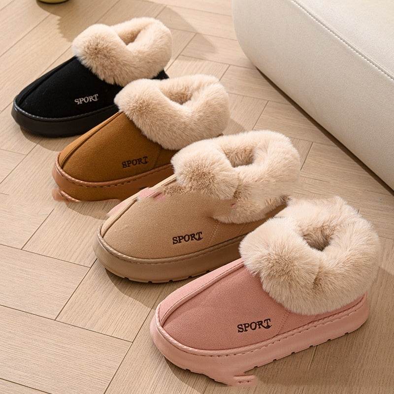 Cozy Plush Soft Slippers Shoes For Women Non-Slip Platform Shoes With Faux Fur Lining Mute Sole And Comfortable Fit For Indoor Wear - ProTrendyz