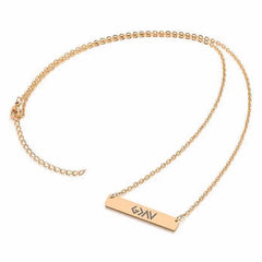 European And American Fashion One Word Horizontal Bar Pendant Necklace US - ProTrendyz