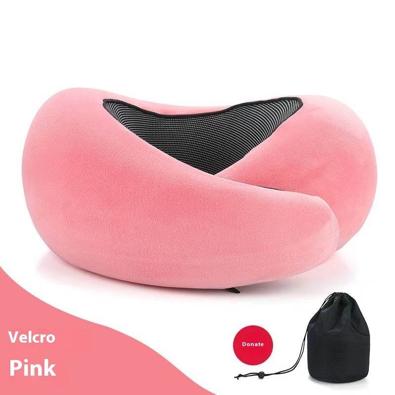 Soft Memory Foam Travel Neck Pillow U Shape Adjustable Support Comfortably Sleeping On Plane Car Office Noon Break - ProTrendyz