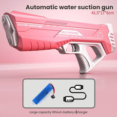 Space Water Gun Electric Automatic Water Absorption Water Fights Toy Outdoor Beach Swimming Pool Bath Toys For Children Kid Gift - ProTrendyz