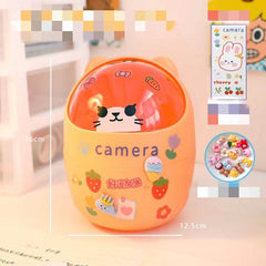 Desktop Trash Can Desk Organizer Bucket Office Mini Bear Trash Can - ProTrendyz