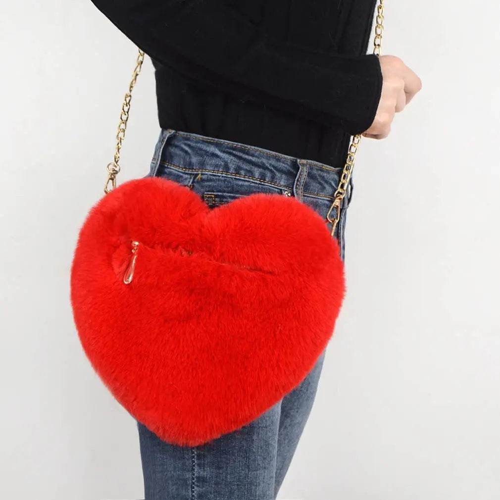 Love Bags For Women Plush Chain Shoulder Bags Valentine's Day Party Bag US - ProTrendyz