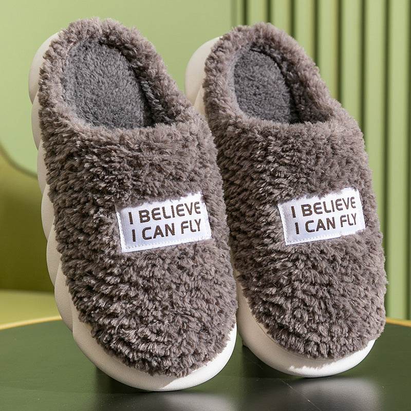 Warm Plush Slippers Home Shoes For Women Couple Winter Slippers - ProTrendyz