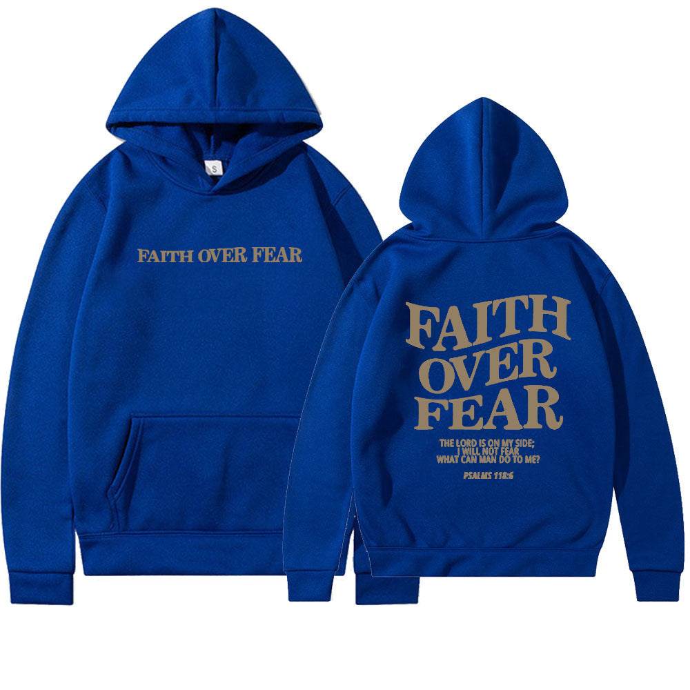 Faith Over Fear Christian Hoodie Christian Sweatshirt Jesus Hoodie Trendy Hoodie Bible Verse Shirt Unisex Aesthetic Clothes - ProTrendyz