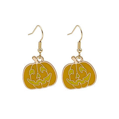 Halloween Earrings Cute Pumpkin Spooky Oil Drip Alloy Earrings Jewelry - ProTrendyz