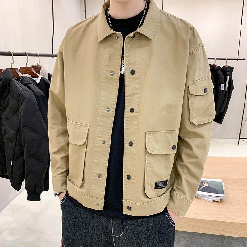 Men's Casual Clothes Autumn Coat Men Autumn Korean Trend Tooling Jacket Men - ProTrendyz