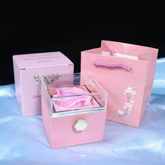 Rotating Soap Flower Rose Gift Box Creative Rotating Rose Jewelry Packaging Box Valentine's Day Gift For Women US - ProTrendyz