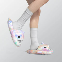 Lovers Shark Slippers Heart Print Shoes Women Men - ProTrendyz