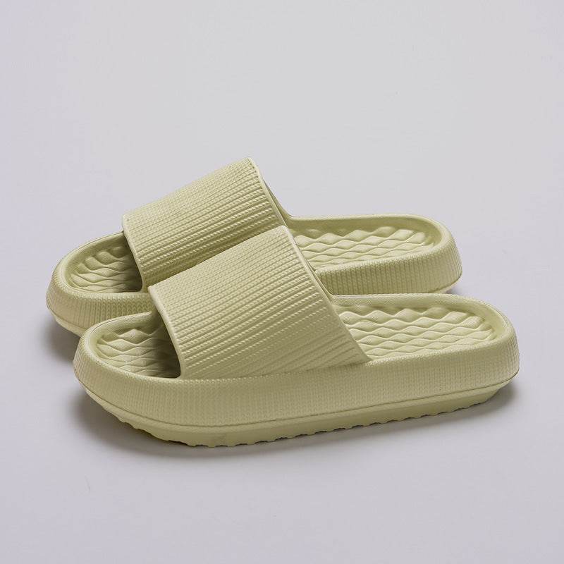 Summer EVA Slippers Solid Color Rhombus Stripe Anti-slip Slippers New Women's Home Shoes - ProTrendyz