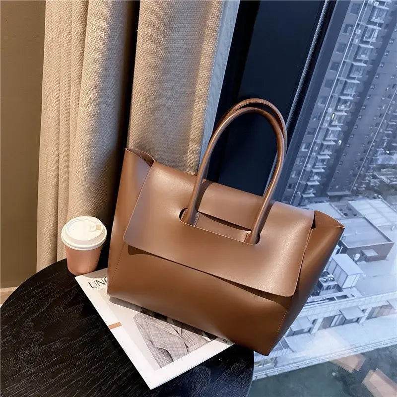 Fashion Women Shoulder Bags Large Capacity Handbags Simple Retro Tote Bags Solid Color Famous Brand High Quality Bags - ProTrendyz