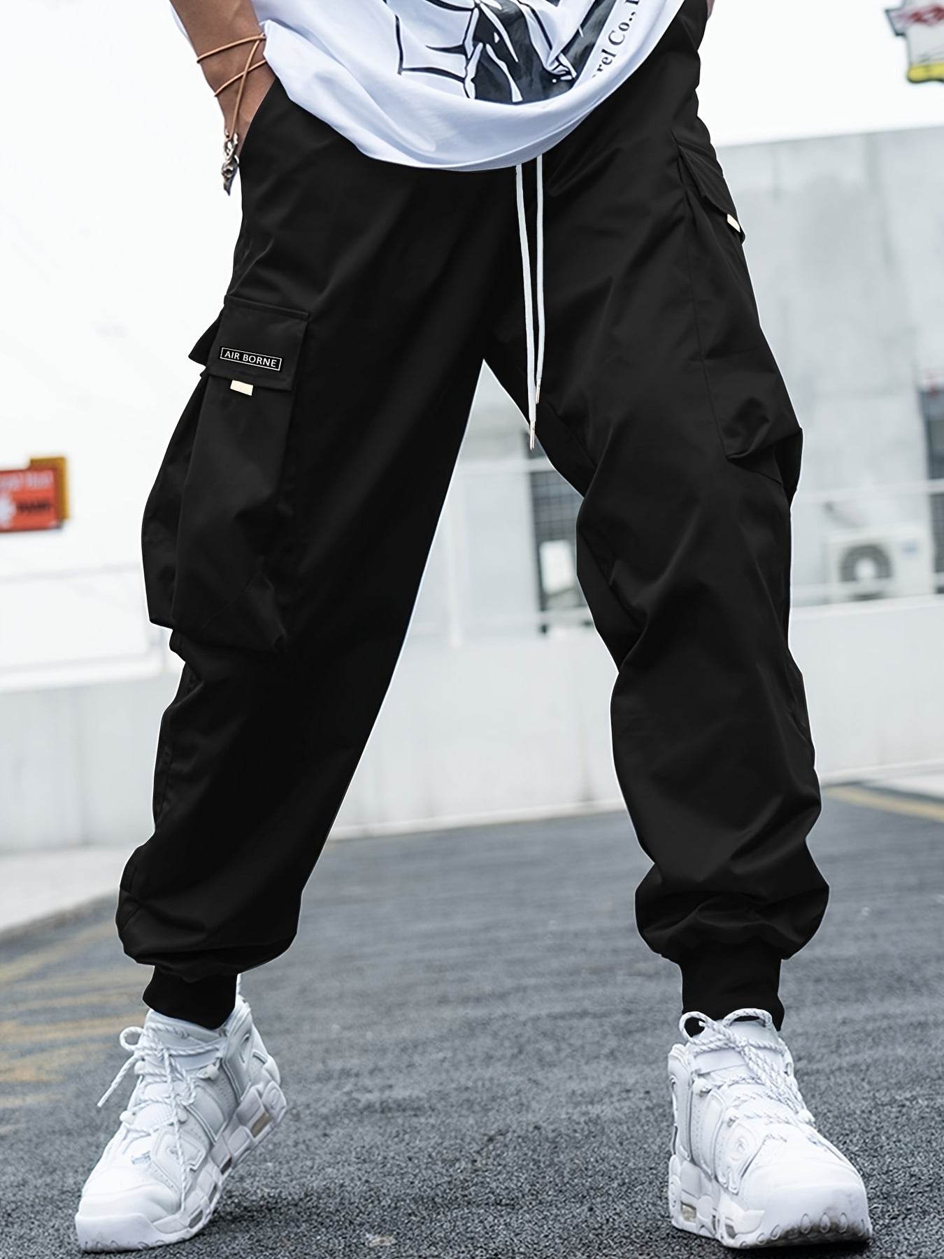 Multi-pocket Cargo Pants Men's Casual Hip-Hop Drawstring Trousers Outdoor Streetwear Sports Pant - ProTrendyz