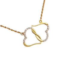 Fashion Double Heart Love Necklace With Rhinestones Inlaid Zircon Mother Valentine's Day Gift - ProTrendyz