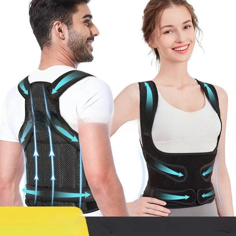 Breathable Mesh Sitting Position Rectifier Invisible Open Shoulder Back Straightener - ProTrendyz