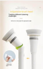 Electric Scrubber Cleaning Wall Long Handle Elbow Telescopic Multifunction Cleaning Brush - ProTrendyz