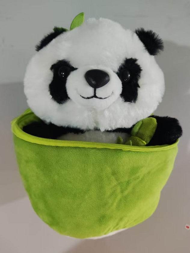 Simulated Bamboo Tube Flower Panda Pillow - ProTrendyz