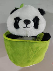 Simulated Bamboo Tube Flower Panda Pillow - ProTrendyz