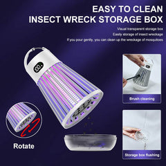 Digital Display Mosquito Killer Lamp Electric Shock Mosquito Trap Light Radiationless Insect Repellent Trap For Bedroom Outdoor Summer Gadgets - ProTrendyz