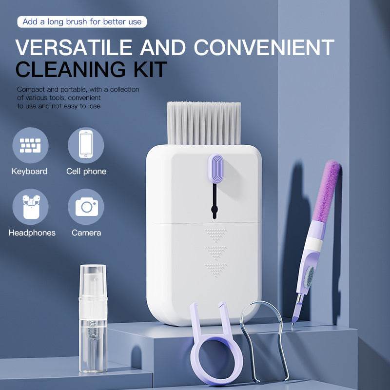 Portable 11 In 1 Multifunctional Cleaning Kit Computer Keyboard Cleaner Phone Screen Clean Tools Earphone Clean Brush With Storage Box - ProTrendyz