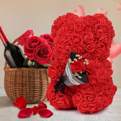 Rose Bear Preserved Fresh Flower Valentine's Day Birthday Gift - ProTrendyz