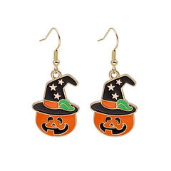 Halloween Earrings Cute Pumpkin Spooky Oil Drip Alloy Earrings Jewelry - ProTrendyz