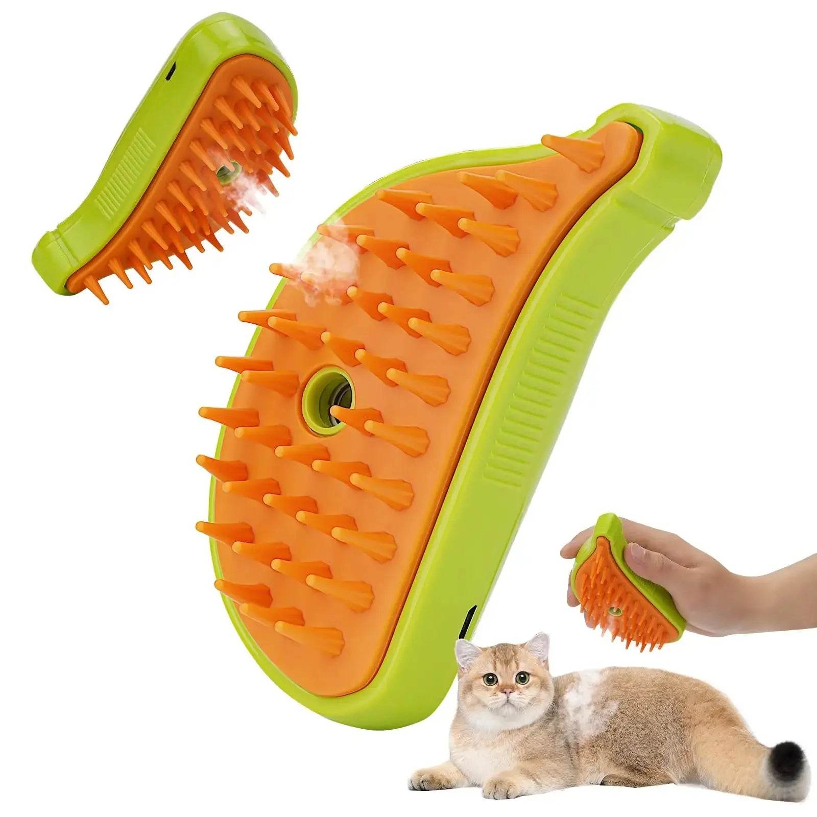 3 In 1 Pet Steam Brush Cat Dog Cleaning Steamy Spray Massage Beauty Comb Hair Removal Grooming Supplies Pets Accessories - ProTrendyz