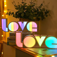 Valentines Day Decor LED LOVE Light Valentines Day Gift For Girlfriend Bithday Wedding Party Decoration Romantic Wedding Decor - ProTrendyz
