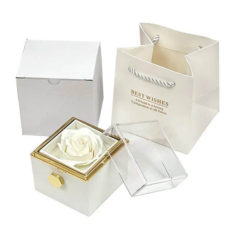Rotating Soap Flower Rose Gift Box Creative Rotating Rose Jewelry Packaging Box Valentine's Day Gift For Women US - ProTrendyz
