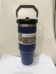 Portable Car Cup Stainless Steel Cup Travel Sports Water Bottle With Handle Cover Coffee Tumbler Cup - ProTrendyz